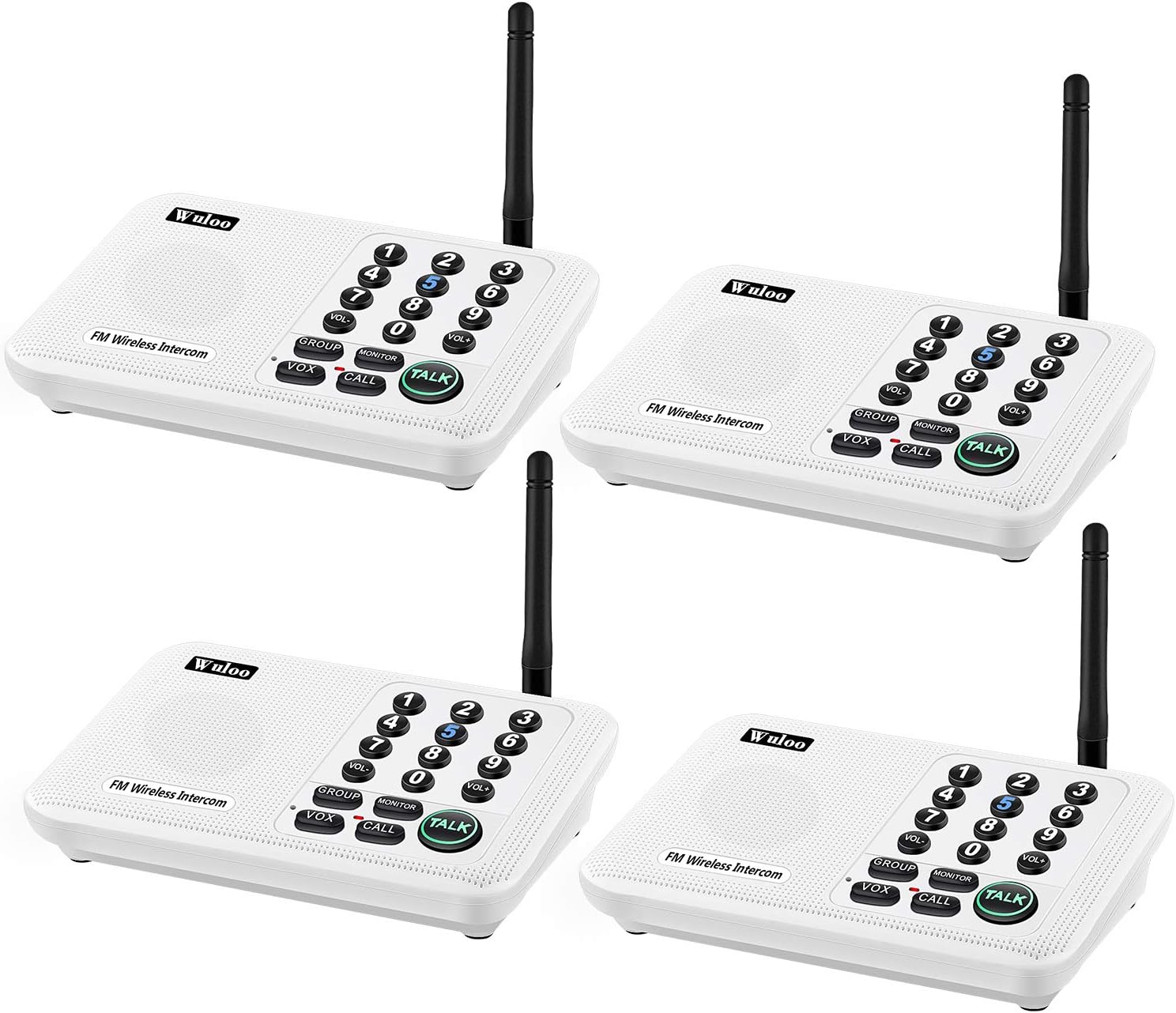 6 Packs White Wireless Intercom System Z244