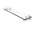 16 in. Glass Shelf with Twisted Accents Satin Nickel P6896