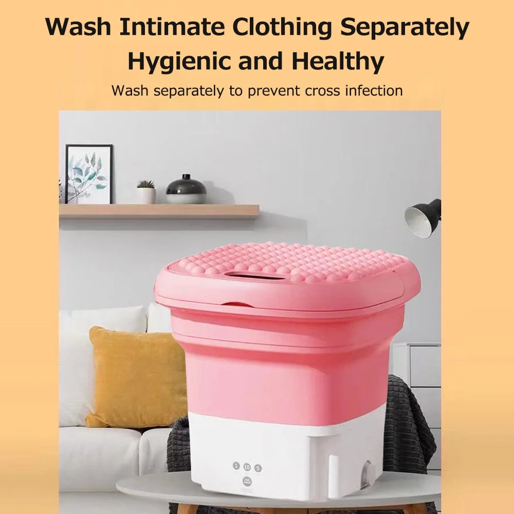 Portable Folding Pulsator Washing Machine with Drain Hole Q29240
