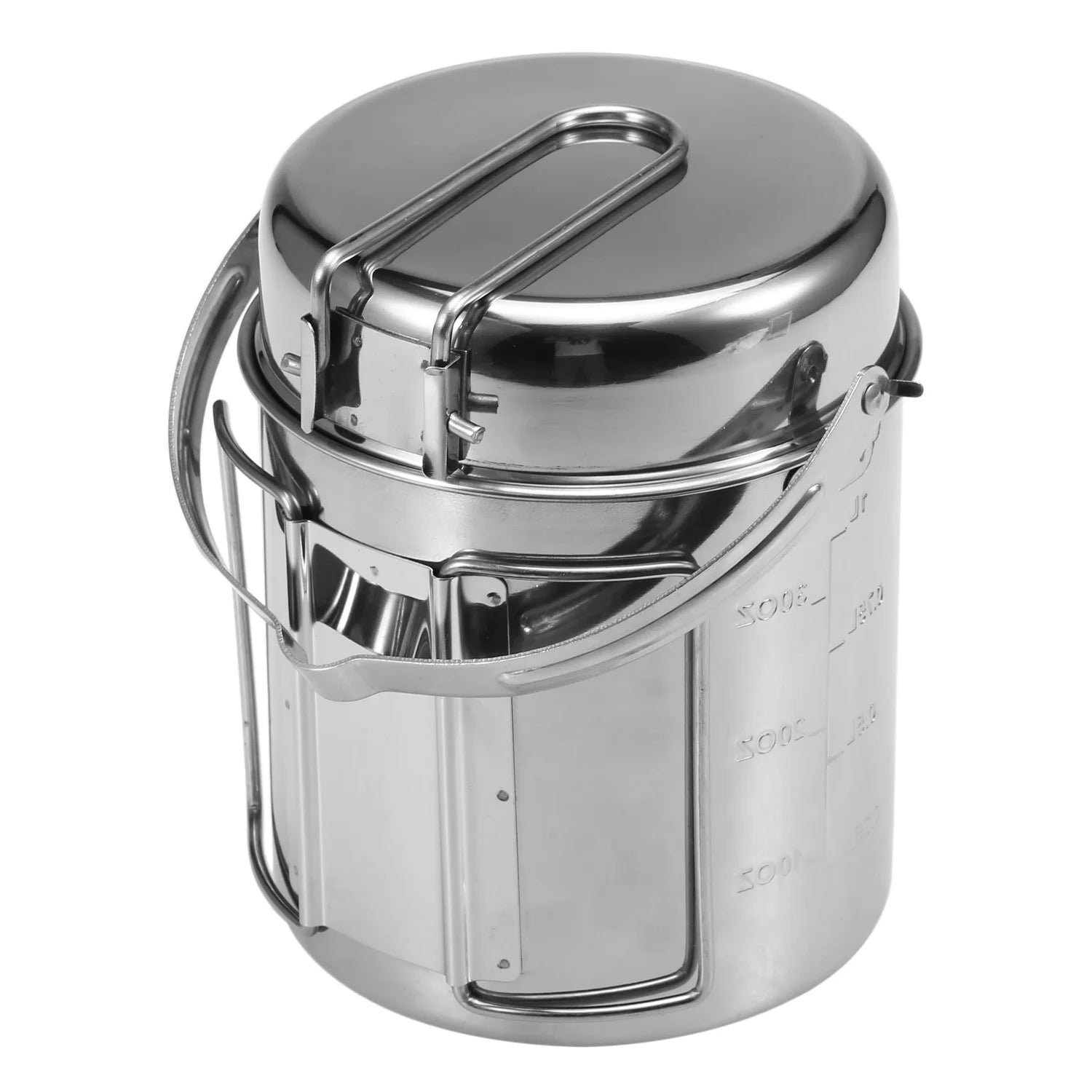 1L Stainless Steel Cooking Kettle with Foldable Handle C252005
