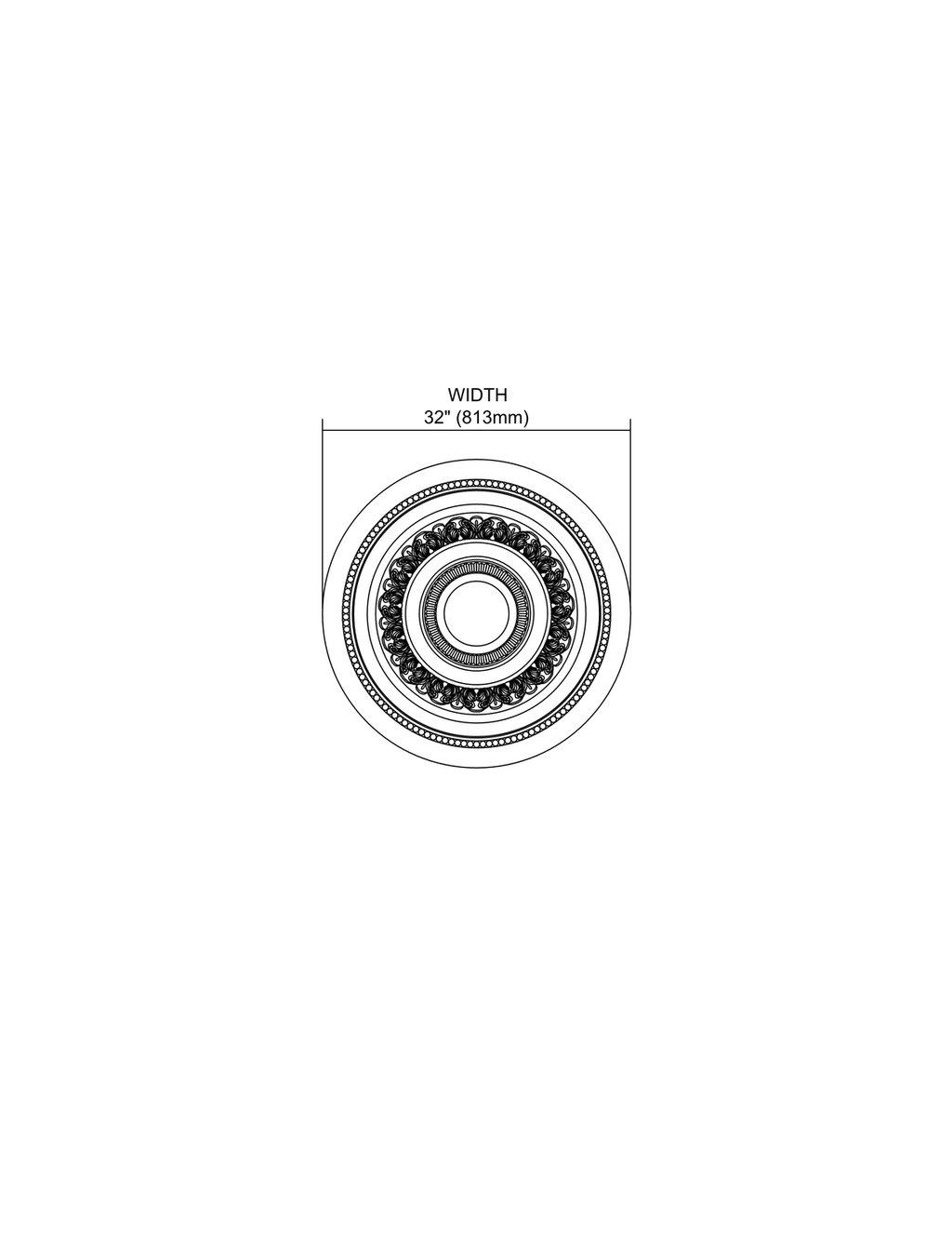White Medallion Wall Light B547