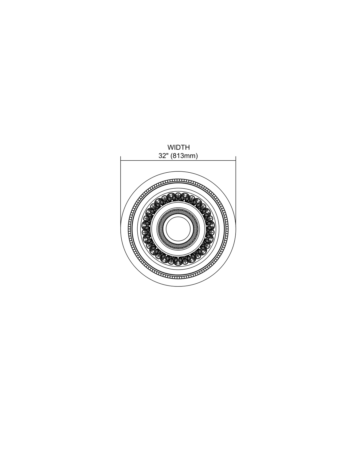 White Medallion Wall Light B547