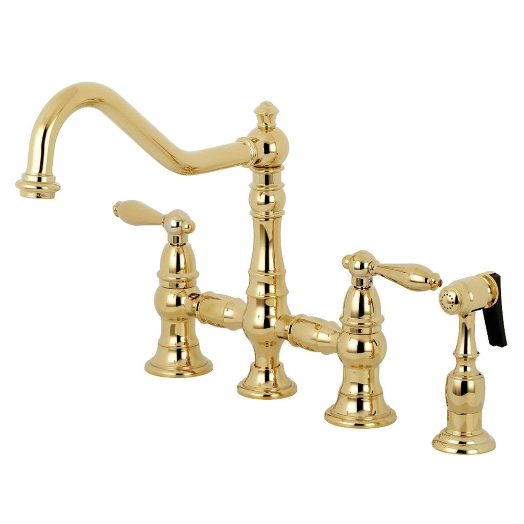Polished Chrome Kitchen Faucet with Side Sprayer V893650