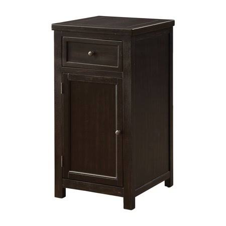 Antique Black Multi-Storage End Table N2597