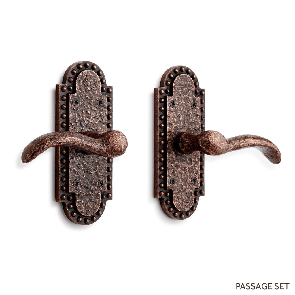 Solid Brass Passage Door Lever Set with Satin Brass Lev Z62077