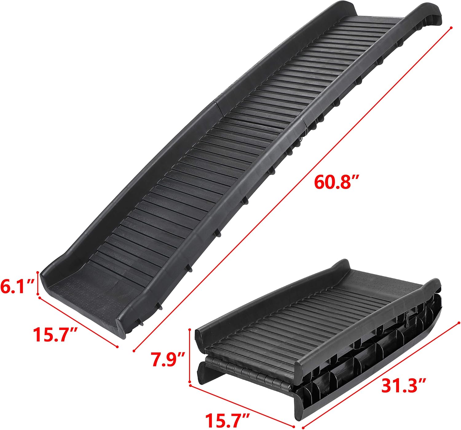 62 Inches Folding Pet Ramp Pack of 2 N70722