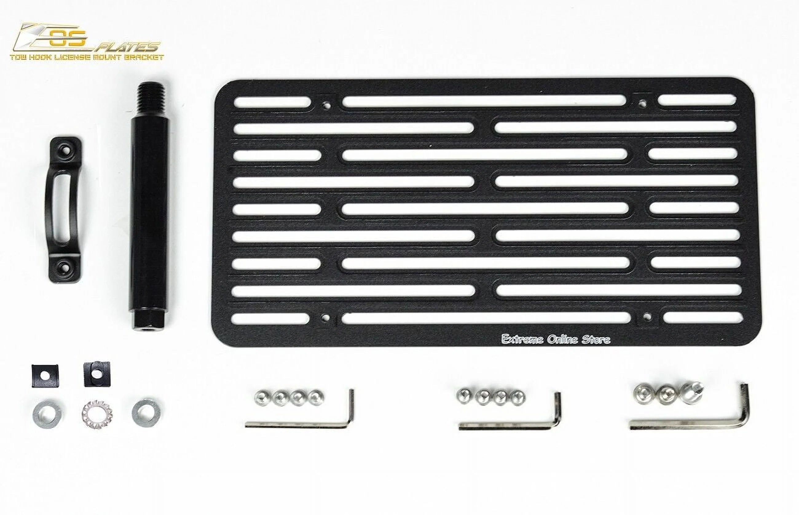 Front Bumper Tow Hook License Plate Relocator Mount Bracket A7656