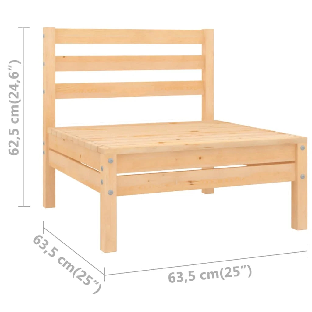 Patio Middle Sofa Solid Pinewood H456