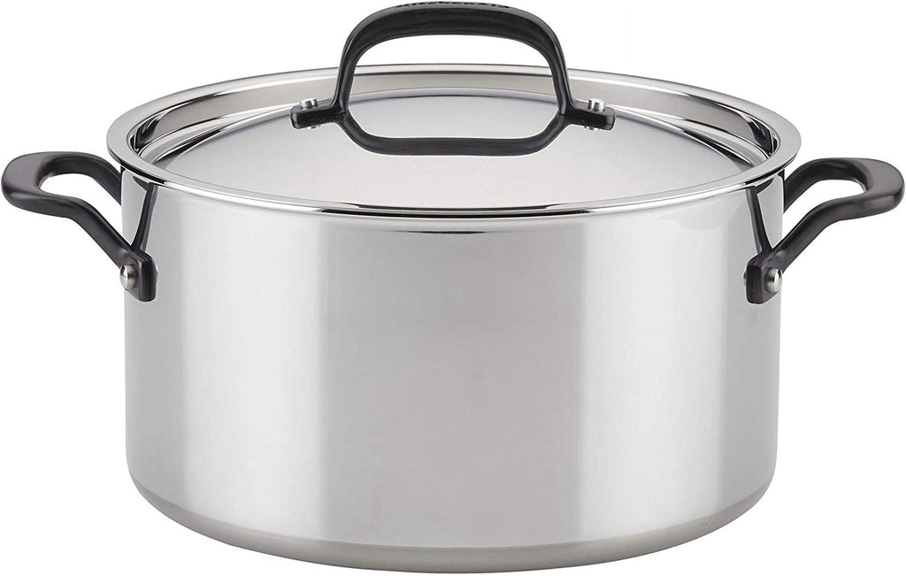 5-Ply Clad Stainless Steel Stock Pot with Lid, 8 Quart D2409