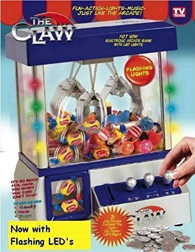 Blue Electronic Candy Grabber Machine Arcade Game with LED Lights Z10042