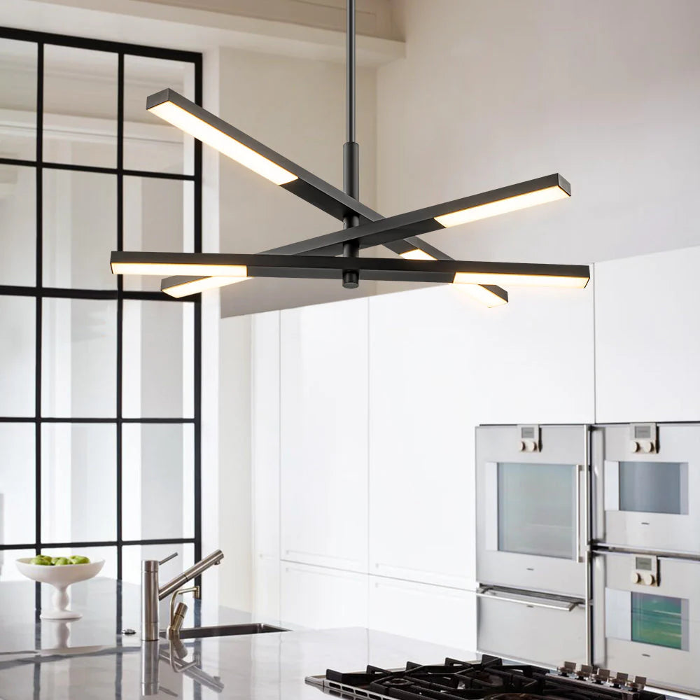 6-Light LED Sputnik Chandelier W3325