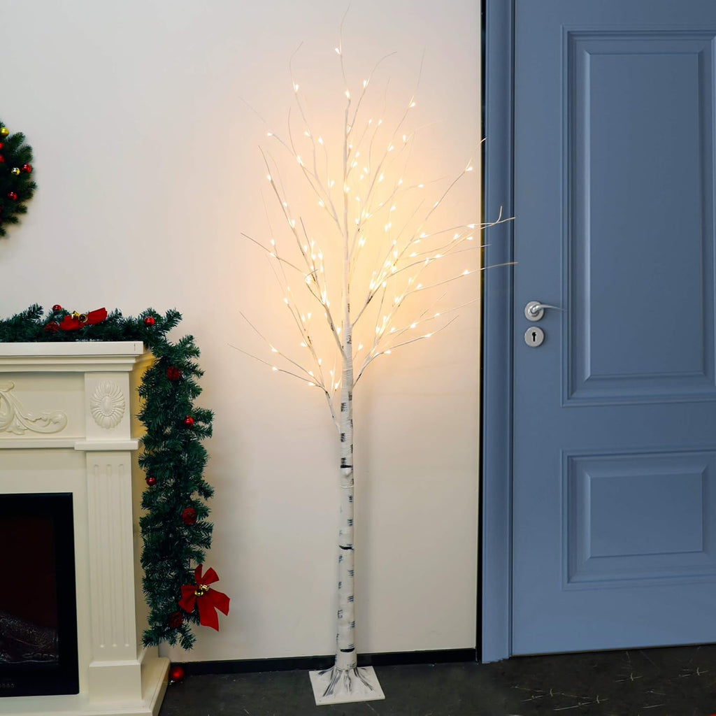 Lighted Birch Tree 8 Feet 240 LED V28446
