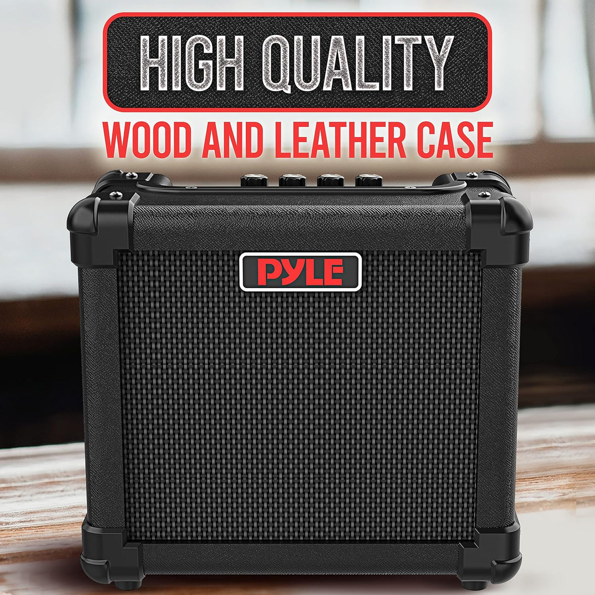 Portable 10 Watt Mini Electric Guitar Amplifier with 5-Inch Speaker, Pack of 2 K6539