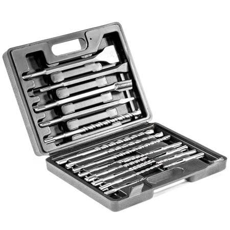 17pc SDS Concrete Rotary Hammer Drill Bits and Chisel Set E78483