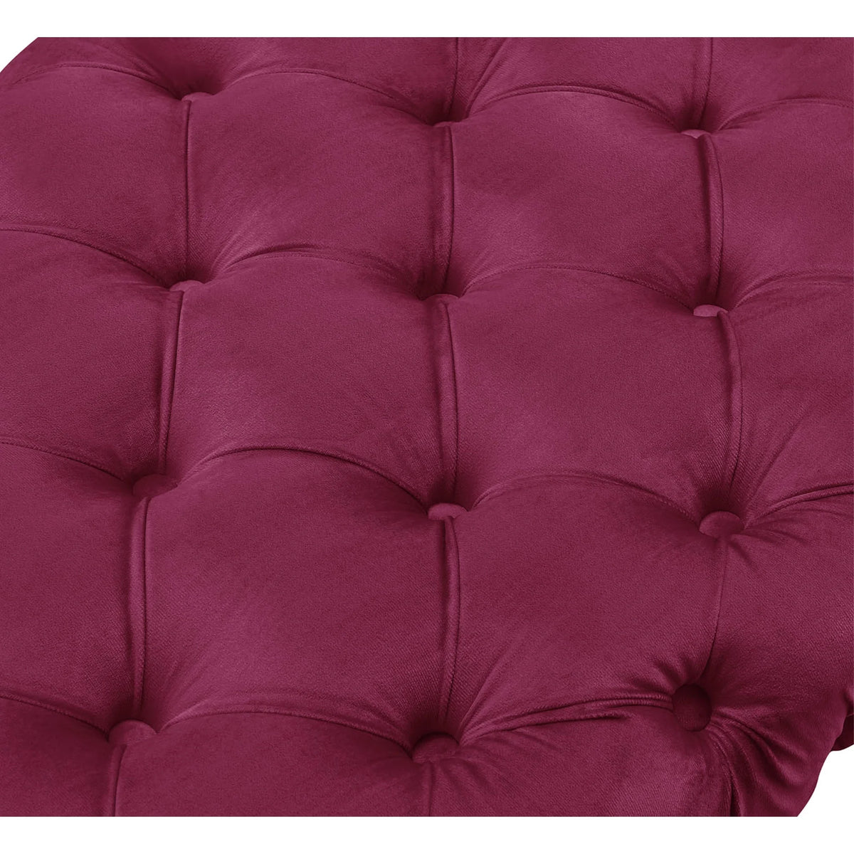 Fuchsia/Gold Velvet Bench with Metal Legs M7283