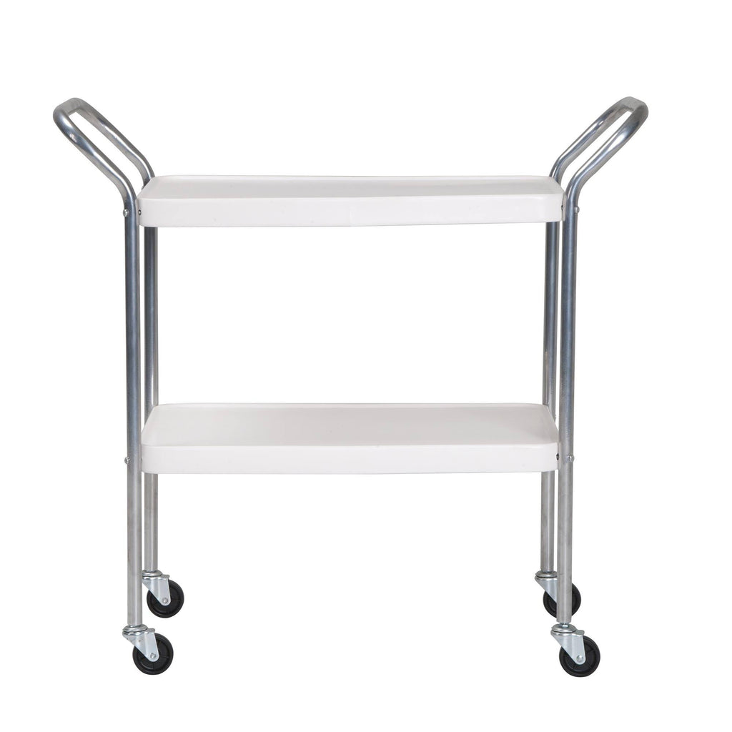 White 2 Tier Serving Cart M123