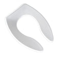 White Elongated Toilet Seat with Stainless Steel Hinges K1320