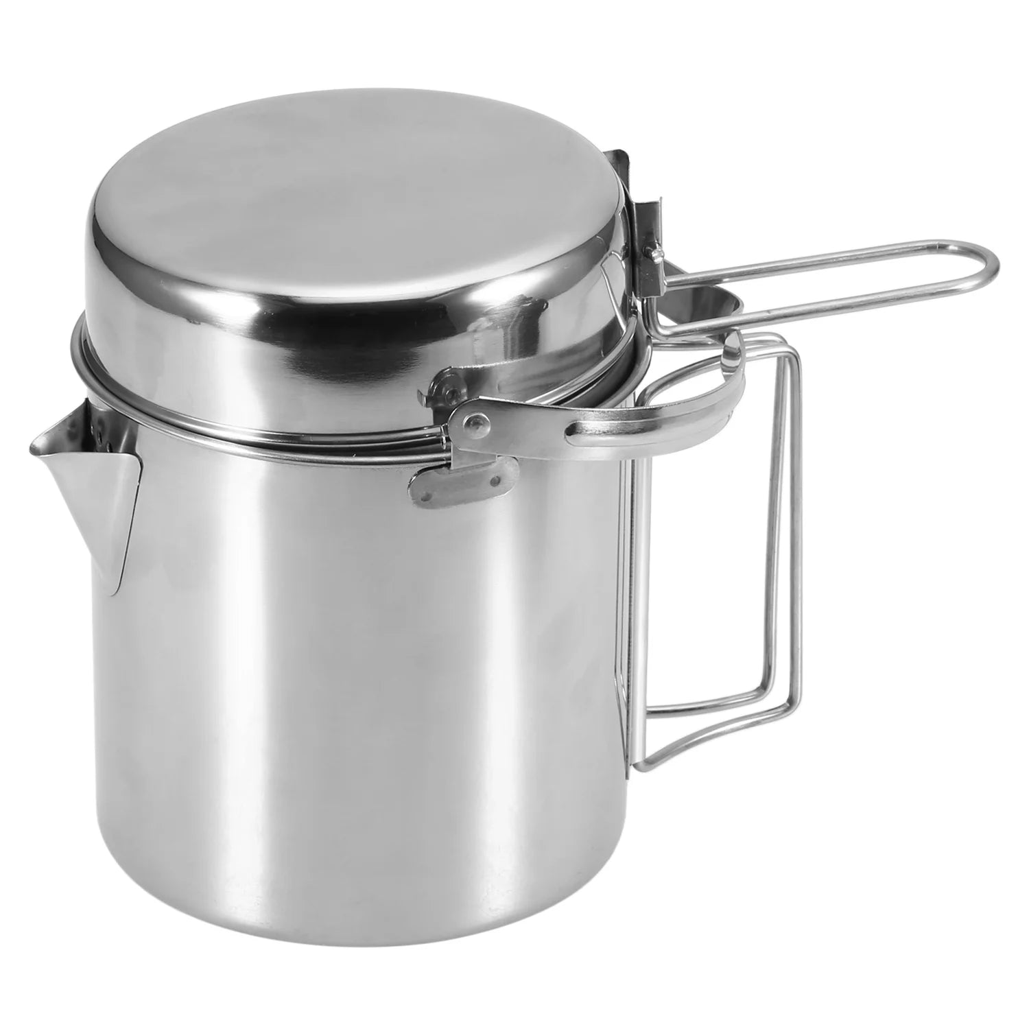 1L Stainless Steel Cooking Kettle with Foldable Handle C252005