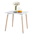 White Square High Glossy Dining Table U704231
