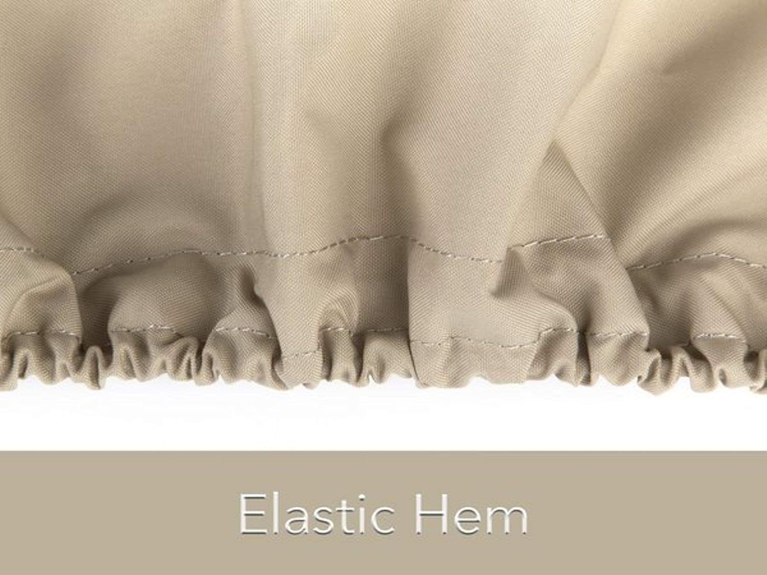 Khaki Polyester Car Cover with Elastic Hem R27037