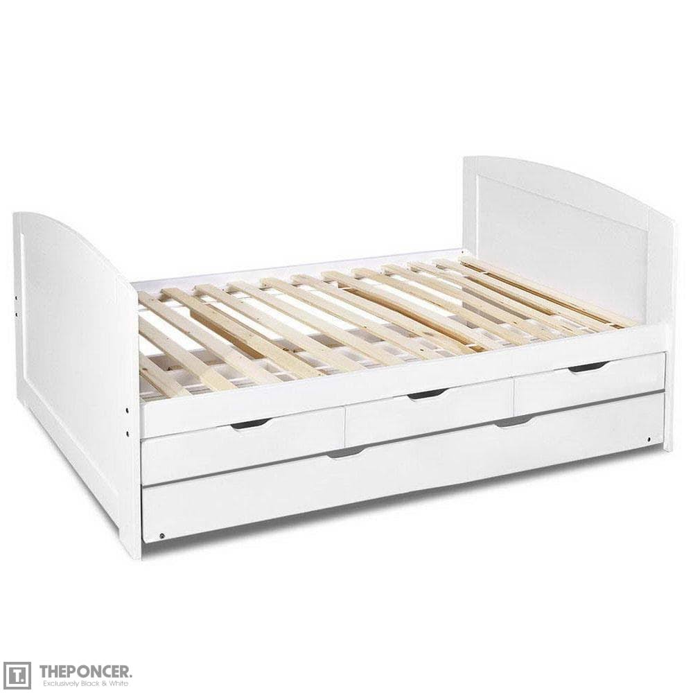 Single Wooden Trundle Bed Frame U159