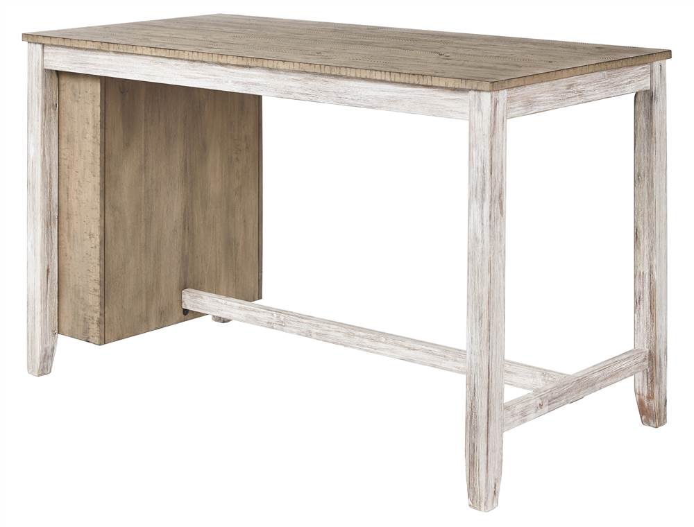 White/Light Brown Counter Height Dining Table S24702
