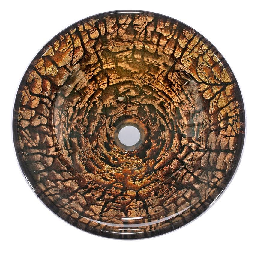 Glass Circular Vessel Bathroom Sink H386570