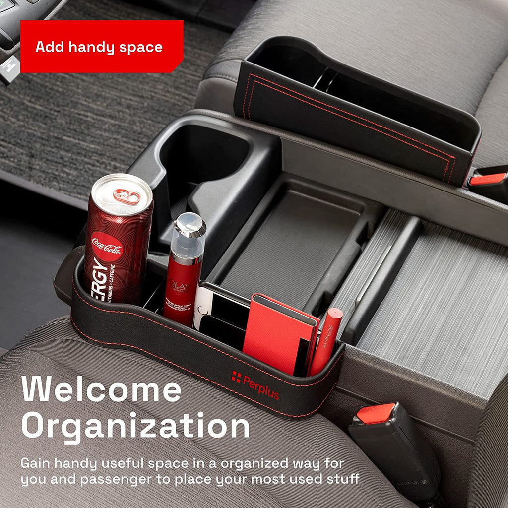 2 Pack Car Seat Gap Filler Organizer with Cup Holder F404549