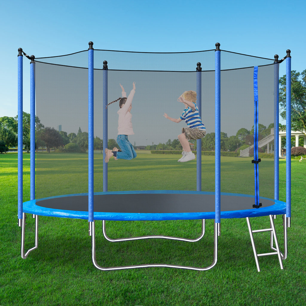 10FT Exercise Trampoline with Safety Enclosure Net X812