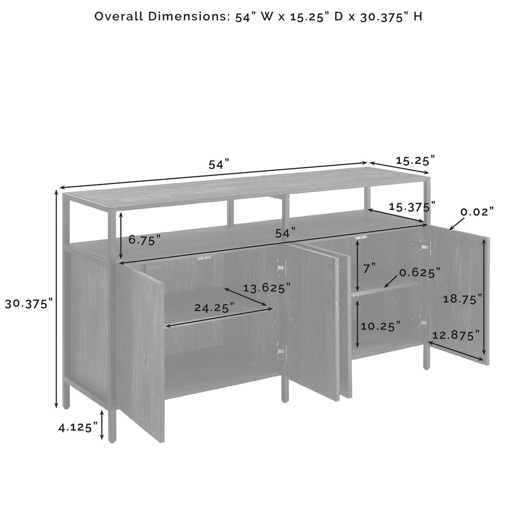 Brown Ash Matte Black Media Stand E261