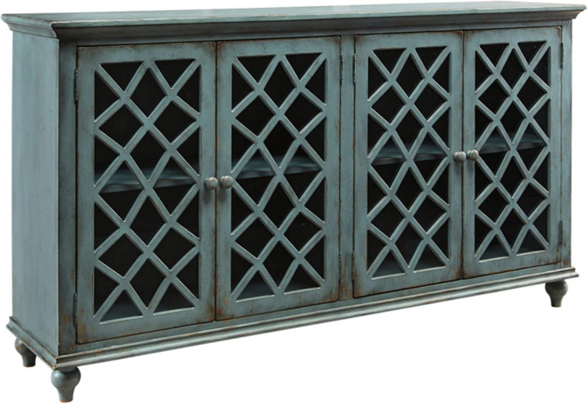 Dark Gray Accent Cabinet with Doors J182