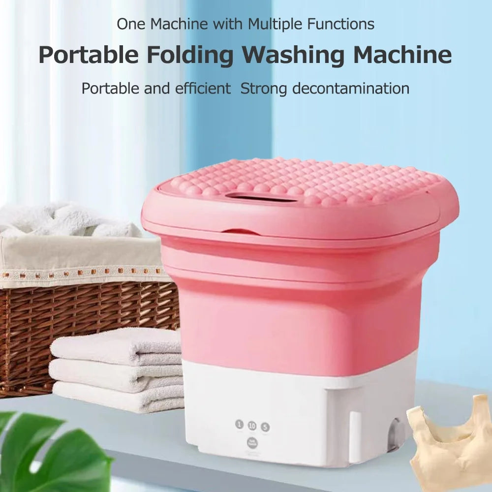 Portable Folding Pulsator Washing Machine with Drain Hole Q29240