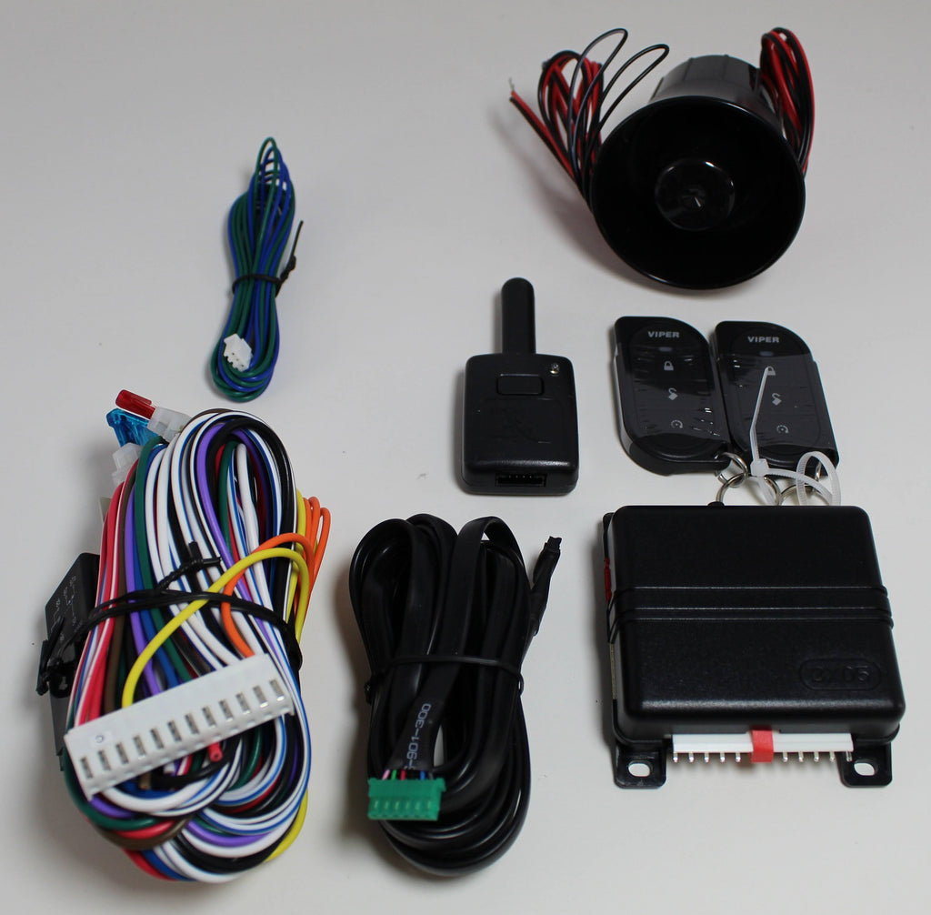 1-Way Car Alarm Security System and Keyless Entry D8582