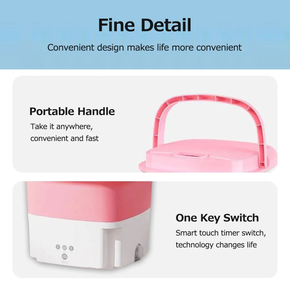 Portable Folding Pulsator Washing Machine with Drain Hole Q29240
