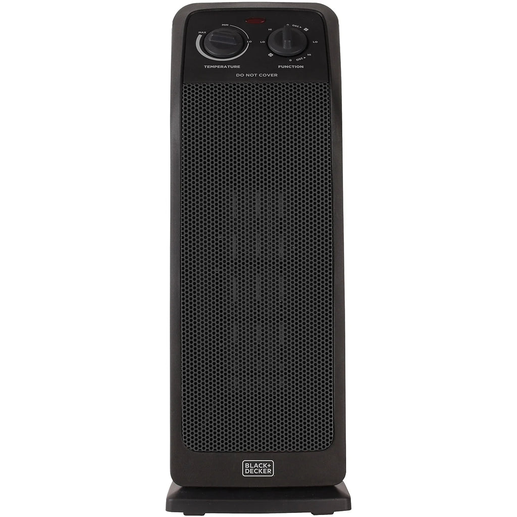 Black Oscillating Ceramic Tower Space Heater Z424