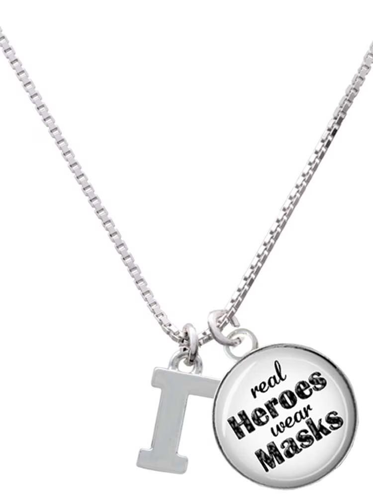 Silvertone Dome Charm Necklace V733972