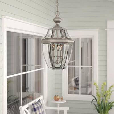 Pewter Outdoor Hanging Lantern W9694