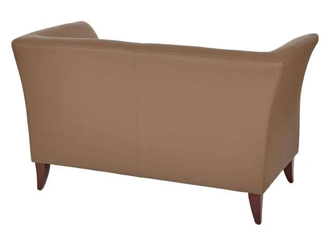 Taupe Faux Leather Love Seat K34804