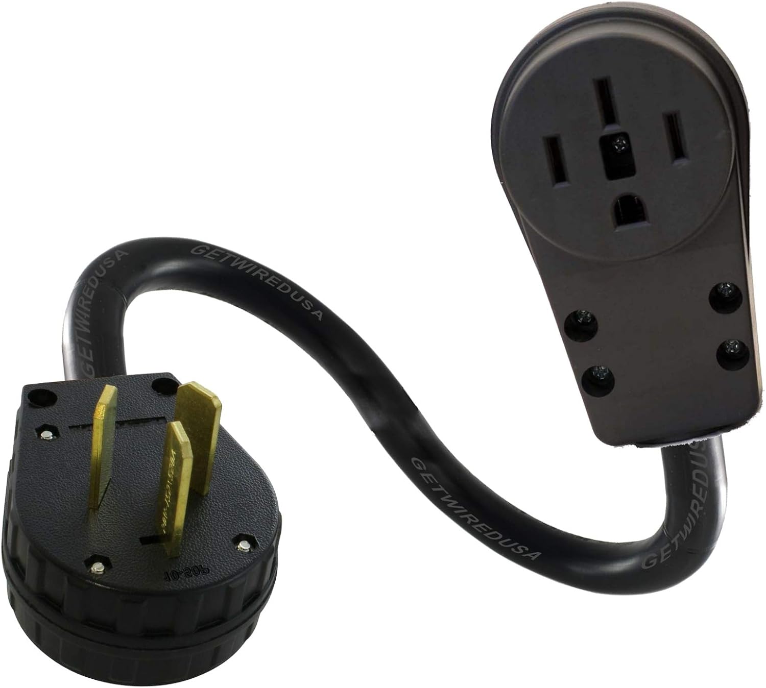 10-50P 3-Pin Male 220/250V 50A Plug To 14-50R Female 4-Prong Receptacle Adapter G62655