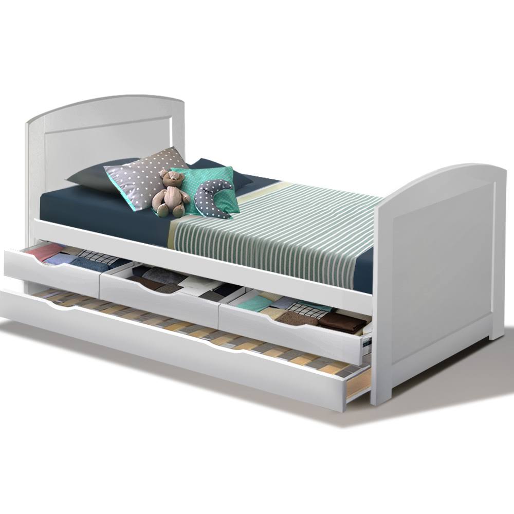 Single Wooden Trundle Bed Frame U159
