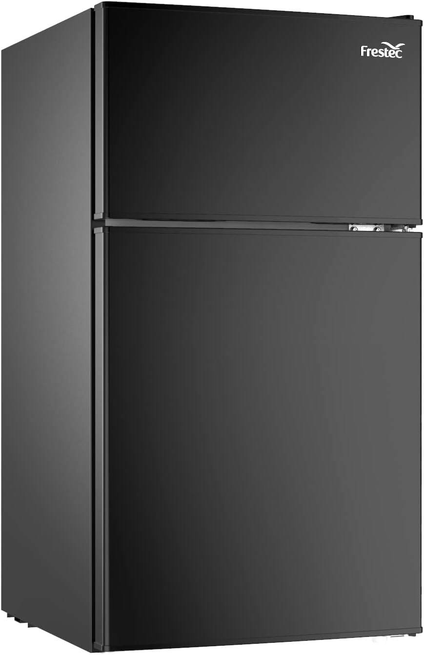 3.2 Cu.Ft Compact Refrigerator with Freezer, Black W759