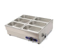 6-Pot Bain-Marie Buffet Food Warmer with 6INCH Deep Pan Double Row Countertop Steam Table R92797