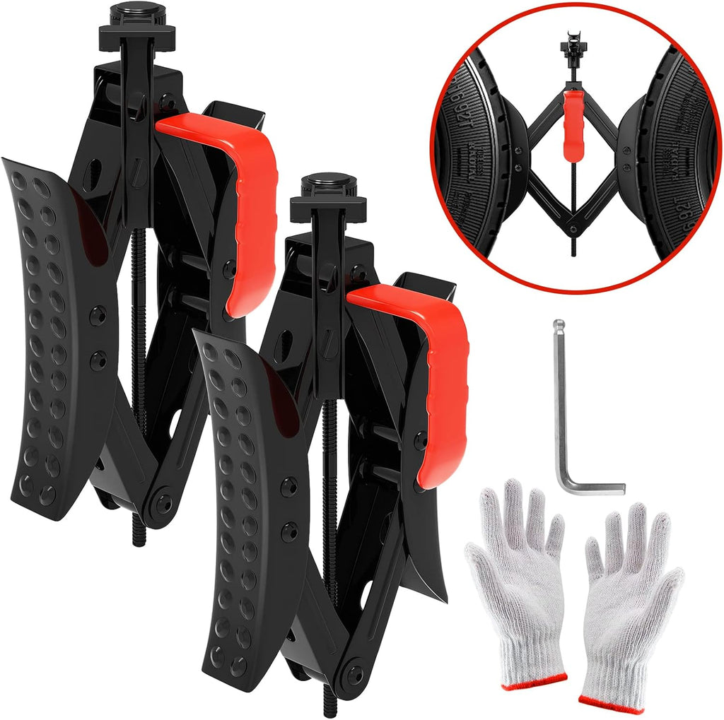 RV Wheel Chocks 2 Set Wheel Stabilizer with Ratchet Wrench M3597