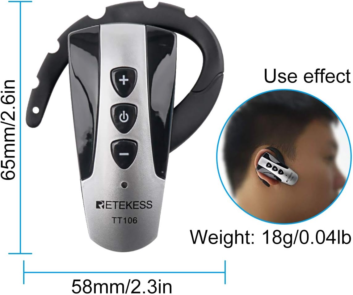 Wireless Tour Guide System with 15 Receivers and Charging Case Z996258