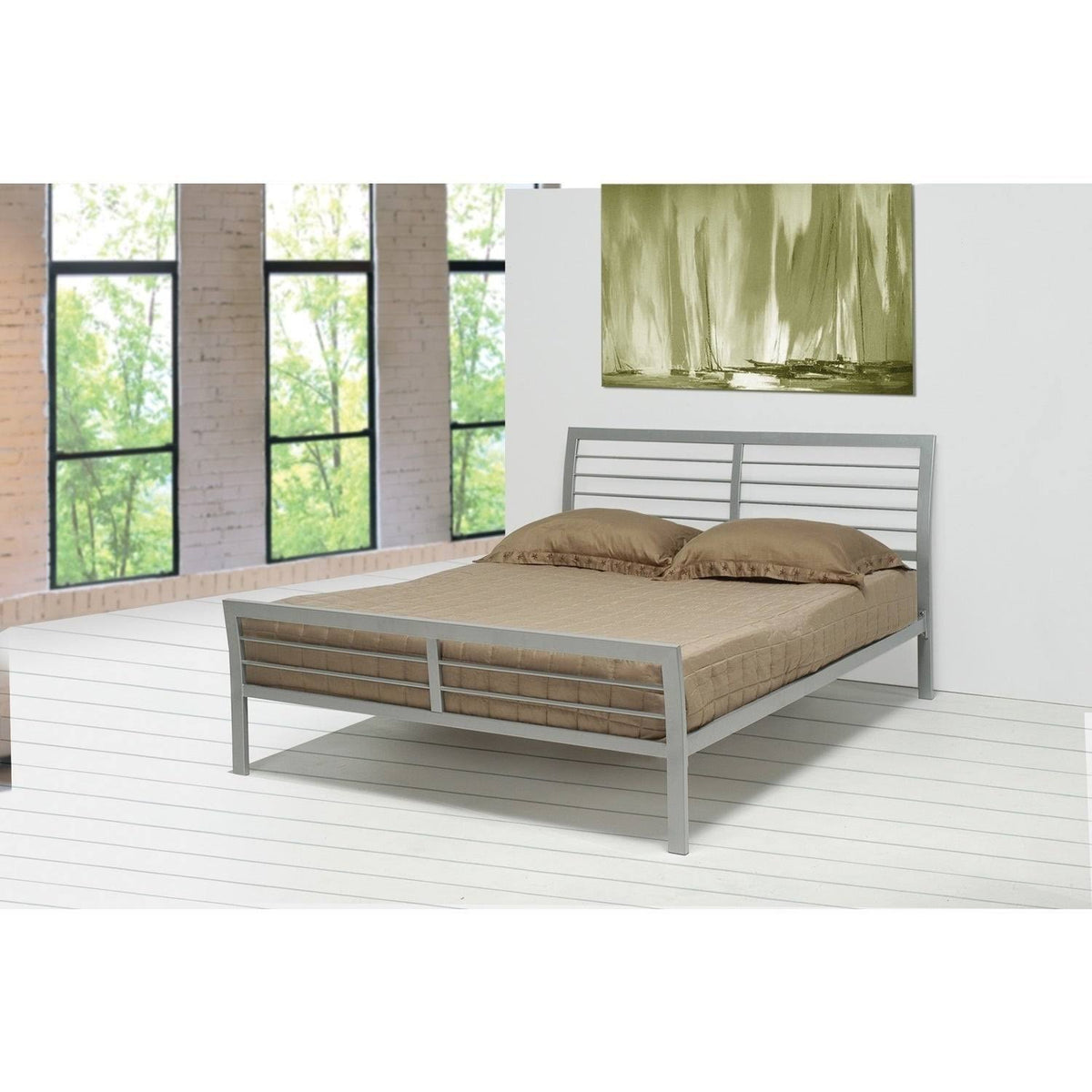 Silver Metal Bed (Full) S683