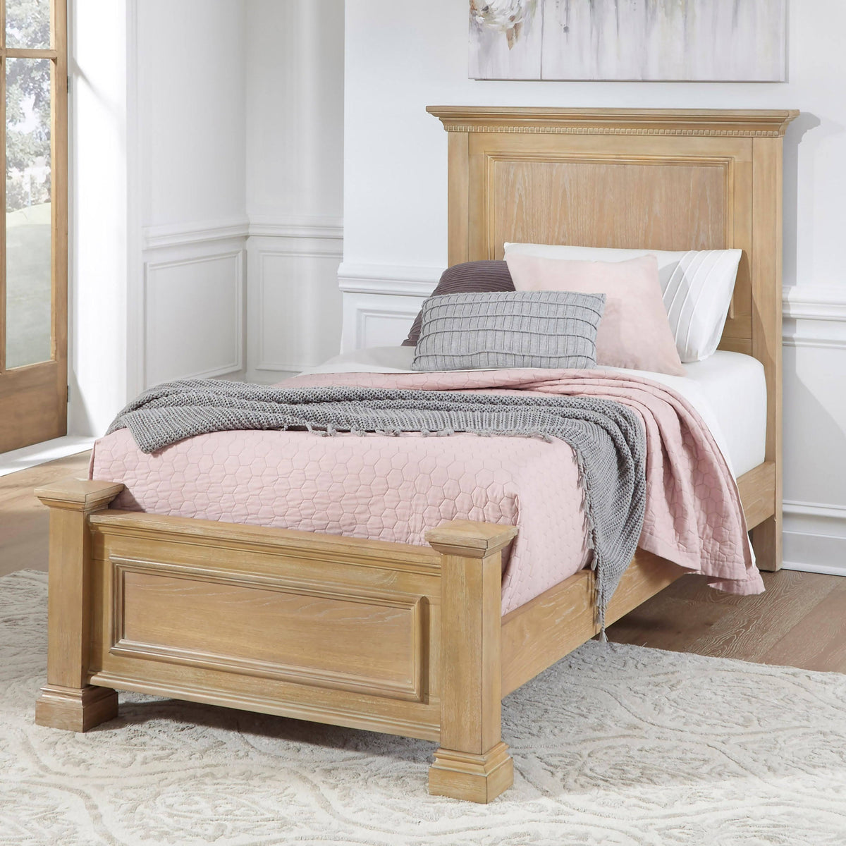 Brown Twin Bed H1960