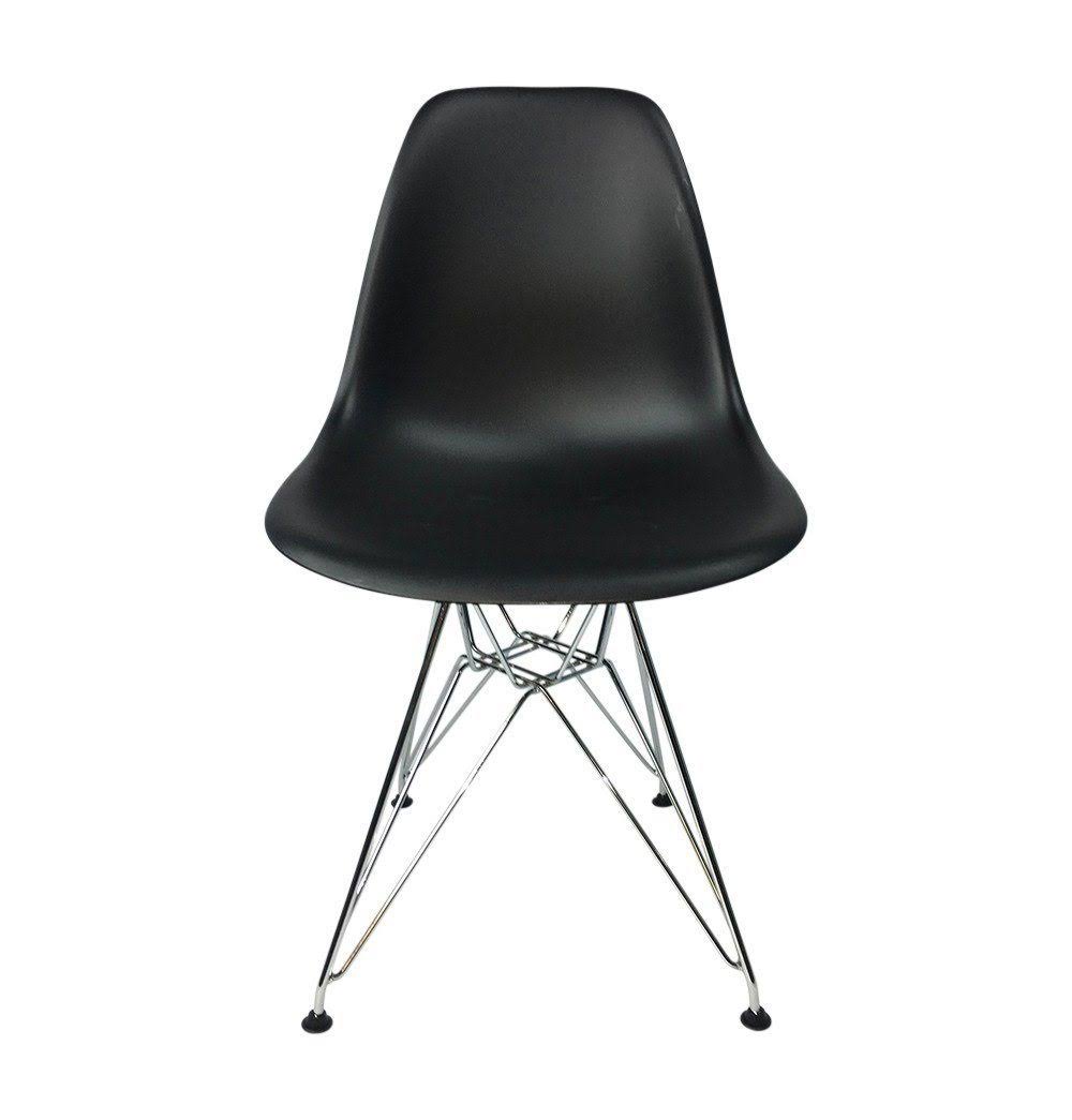 Dark Pink PP Eiffel Chair with Metal Legs O17240