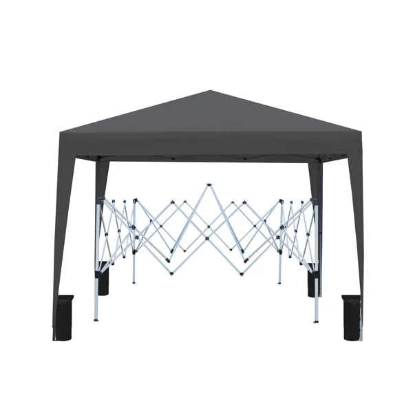 Black Detachable Fabric Outdoor Pop-Up Pavilion Canopy U202214