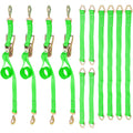 Green Polyester Ratchet Tie Down Strap 12 PCs U853
