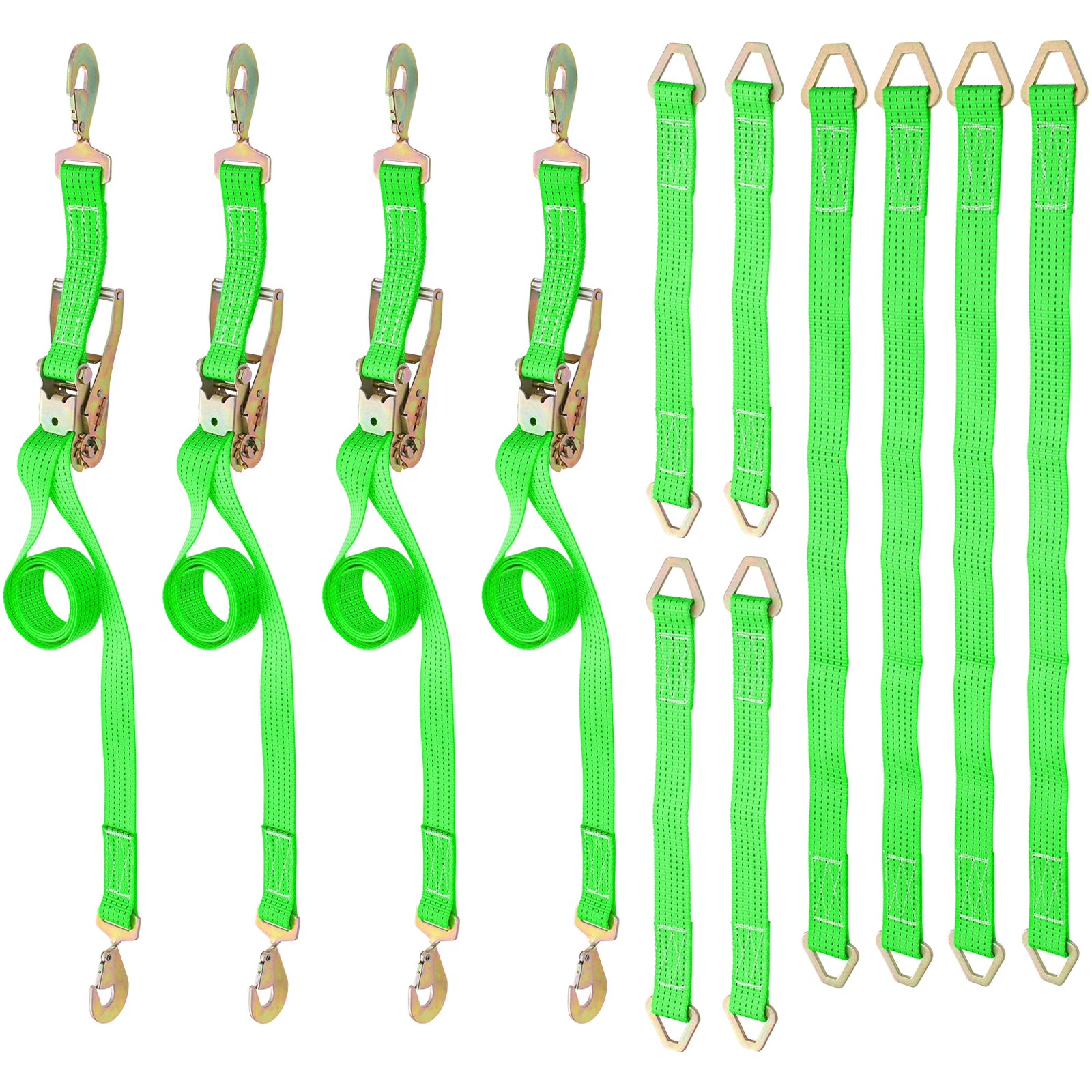 Green Polyester Ratchet Tie Down Strap 12 PCs U853